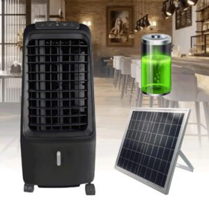 Air cooler solaire rechargeable AC/DC 12V avec une batterie de 5200mAh / Ventilo solaire – AIRFLUX AF-AC81