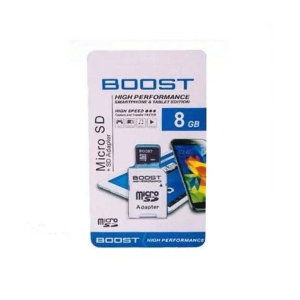 Carte mémoire microSDHC 8Gb – BOOST microSDHC 8Gb