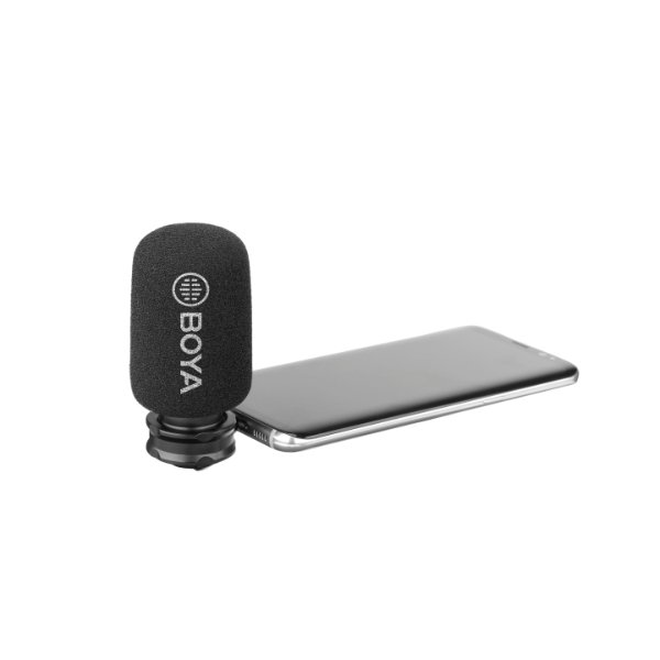 Mini micro à condensateur stéréo numérique cardioïde X/Y pour appareils Android – BOYA BY-DM100