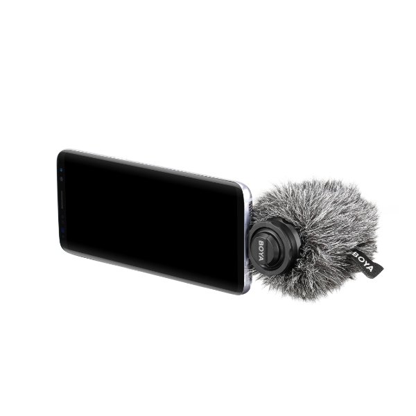 Mini micro à condensateur stéréo numérique cardioïde X/Y pour appareils Android – BOYA BY-DM100