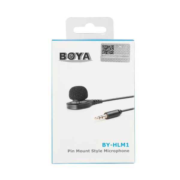 Microphone de Lavalier Conderser Omnidirectionnel 3.5mm pour DSLR – BOYA BY-HLM1
