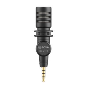 Micro à condensateur miniature TRRS 3,5 mm pour smartphone, ordinateur portable, tablette – BOYA BY-M110