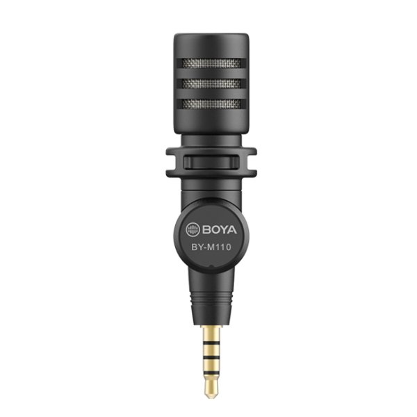 Micro à condensateur miniature TRRS 3,5 mm pour smartphone, ordinateur portable, tablette – BOYA BY-M110