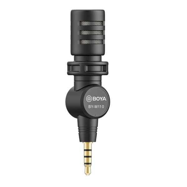 Micro à condensateur miniature TRRS 3,5 mm pour smartphone, ordinateur portable, tablette – BOYA BY-M110