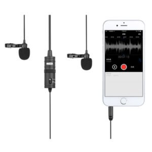 Double Micro cravate à condensateur – Directivité omnidirectionnelle – Jack 3.5 mm TRRS – BOYA BY-M1DM