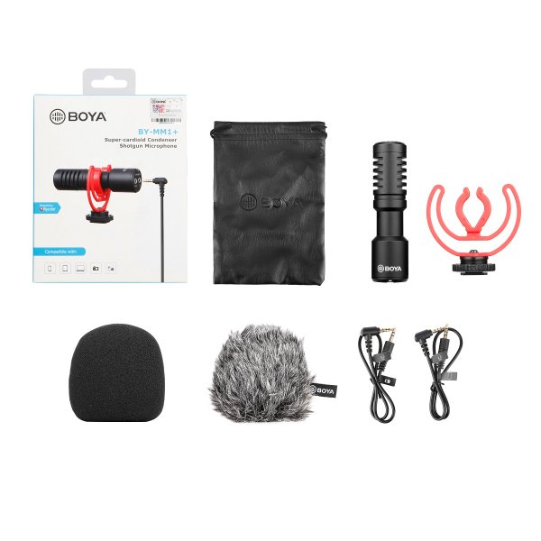 Micro à condensateur compact – Directivité supercardioïde – Jack 3.5 mm TRS/TRRS – BOYA BY-MM1+