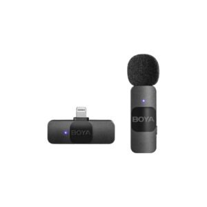 Système de micro cravate sans fil ultracompact pour 2 personnes avec connecteur Lightning – BOYA BY-V2