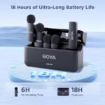 Système de micro cravate sans fil ultracompact pour 4 personnes avec connecteur Lightning – BOYA BY-V4D