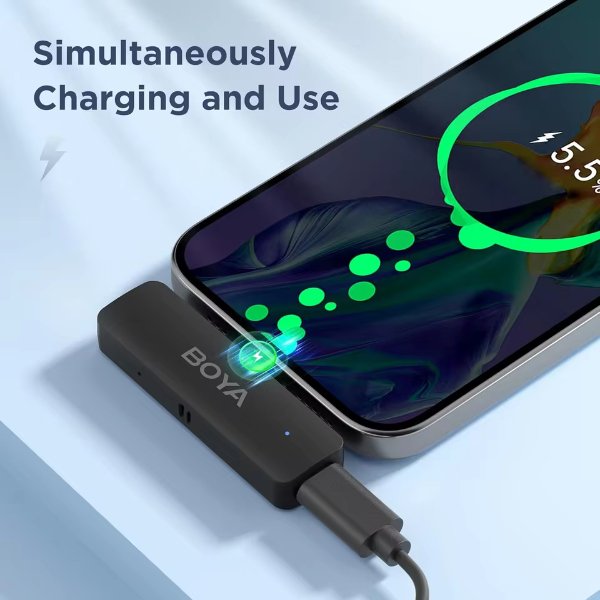 Système de micro cravate sans fil ultracompact pour 4 personnes avec connecteur Lightning – BOYA BY-V4D