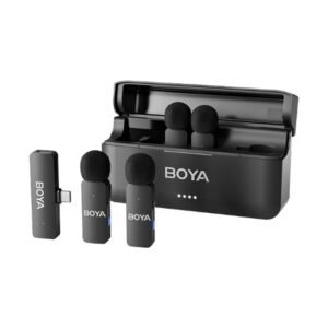 Système de micro cravate sans fil ultracompact pour 4 personnes avec connecteur USB-C – BOYA BY-V4U