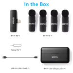 Système de micro cravate sans fil ultracompact pour 4 personnes avec connecteur USB-C – BOYA BY-V4U