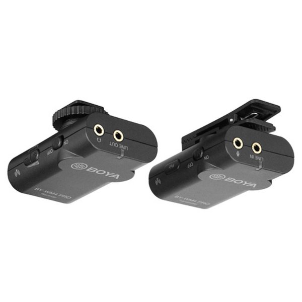 Système de micro cravate sans fil omnidirectionnel, récepteur, transmetteur et câbles – BOYA BY-WM4 PRO