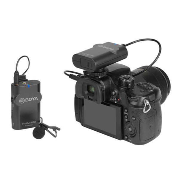 Système de micro cravate sans fil omnidirectionnel, récepteur, transmetteur et câbles – BOYA BY-WM4 PRO