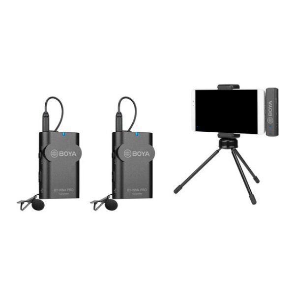 Système de micro cravate sans fil (2,4 GHz) (2 émetteurs + 1 récepteur) avec interface – BOYA BY-WM4 PRO-K6