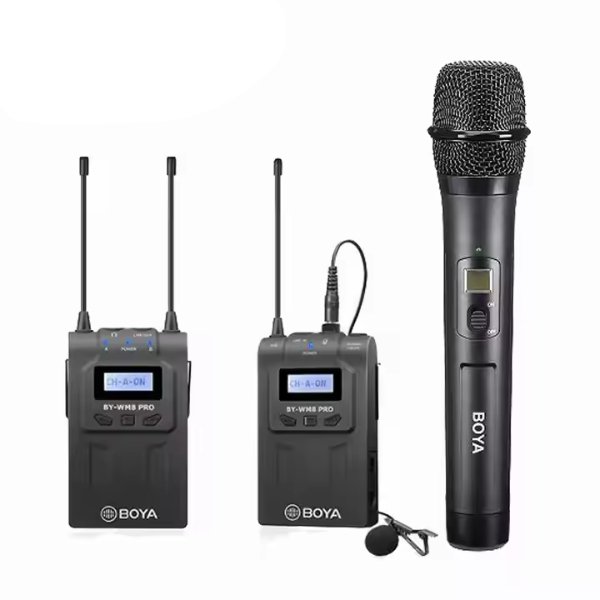 Système de micro cravate sans fil monté sur caméra (568 à 599 MHz) – BOYA BY-WM8 PRO-K4