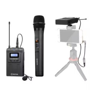 Système de micro cravate sans fil monté sur caméra (568 à 599 MHz) – BOYA BY-WM8 PRO-K4