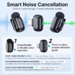 Système de micro cravate sans fil omnidirectionnel, pour 2 personnes avec connecteur – BOYA Mini-12