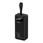 Power Bank 30000mAh Noir Avec 2 Sorties Cable Type-C & Cable Lightning Et 2 Sorties USB & – Baraka BRK-PB03 Noir (30000MAH)