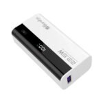 Power Bank 5000mAh Blanc Avec 1 Entrée Micro/Type-C Et 1 Sortie USB + 1 Sortie Type-C – Baraka BRK-PB11 Blanc (5000MAH)