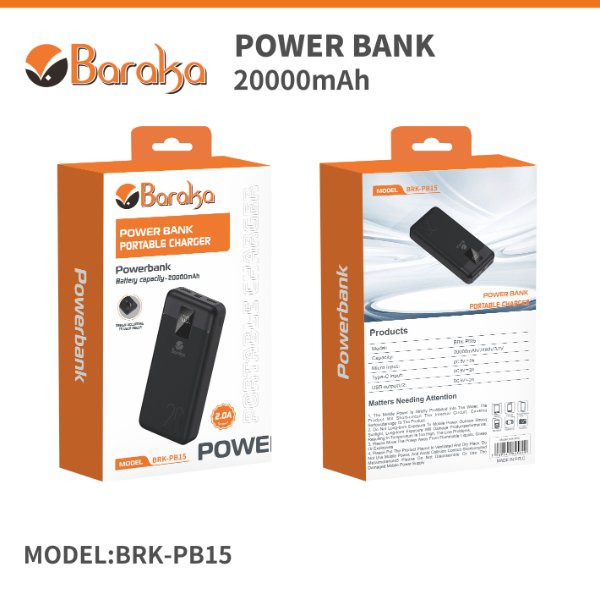 Baraka BRK-PB15 Noir (20000MAH)