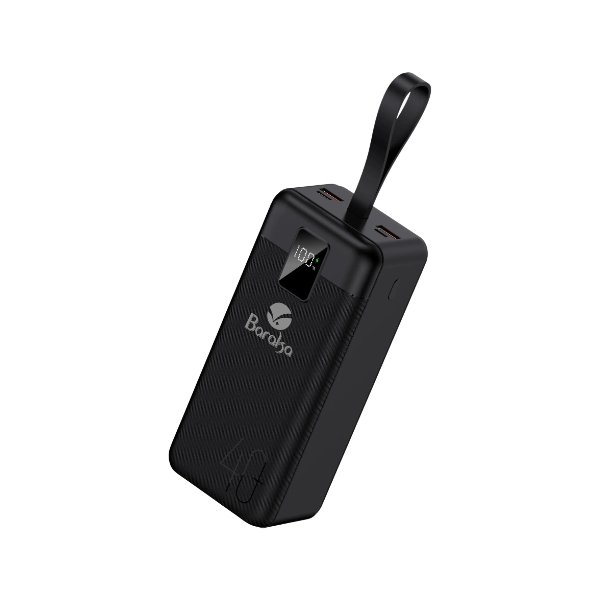 Power Bank 40000mAh Noir Avec 1 Entrée Micro/Type-C Et 2 Sorties USB – Baraka BRK-PB26 Noir (40000MAH)