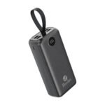 Power Bank 30000mAh Noir Avec 1 Entrée Micro/Type-C Et 4 Sorties USB – Baraka BRK-PB27 Noir (30000MAH)