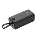 Power Bank 40000mAh Noir Avec 1 Entrée Micro/Type-C Et 4 Sorties USB – Baraka BRK-PB28 Noir (40000MAH)