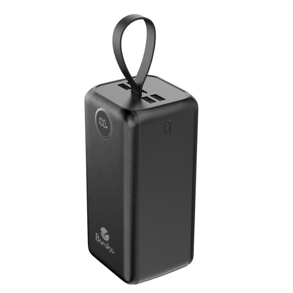 Power Bank 50000mAh Noir Avec 1 Entrée Micro/Type-C Et 4 Sorties USB – Baraka BRK-PB29 Noir (50000MAH)