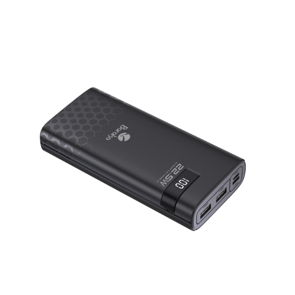 Power Bank 20000mAh Noir Avec 2 Entrées Type-C & Micro + 2 Sorties USB 1/2 & Type-C – Baraka BRK-PB42 Noir (20000MAH)