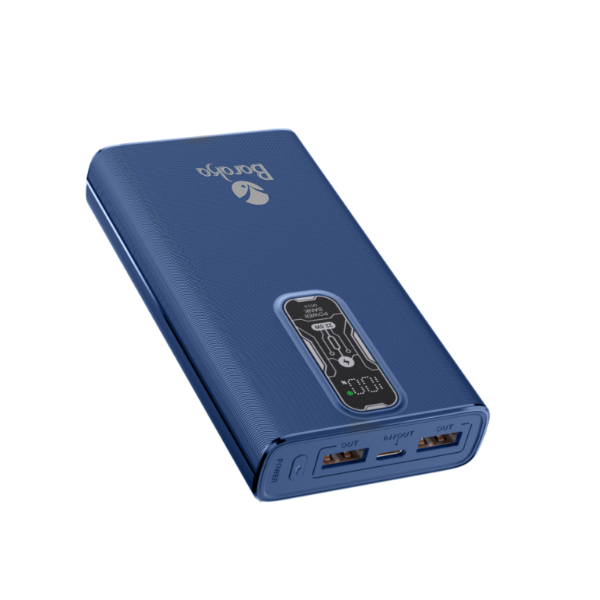 Power Bank 20000mAh Noir Avec 1 Entrée Type-C + 2 Sorties USB 1/2 & Type-C – Baraka BRK-PB49 Noir (20000MAH)