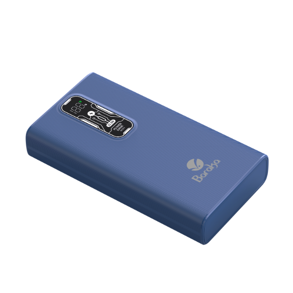 Power Bank 20000mAh Noir Avec 1 Entrée Type-C + 2 Sorties USB 1/2 & Type-C – Baraka BRK-PB49 Noir (20000MAH)