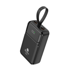 Power Bank 20000mAh Noir Avec 2 Entrées Type-C 1/2 + 2 Sorties USB 1/2 & Type-C – Baraka BRK-PB50 Noir (20000MAH)