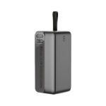 Power Bank 50000mAh Noir Avec 2 Sorties Cable Type-C & Cable Lightning Et 2 Sorties USB & – Baraka BRK-PB56 Noir (50000MAH)