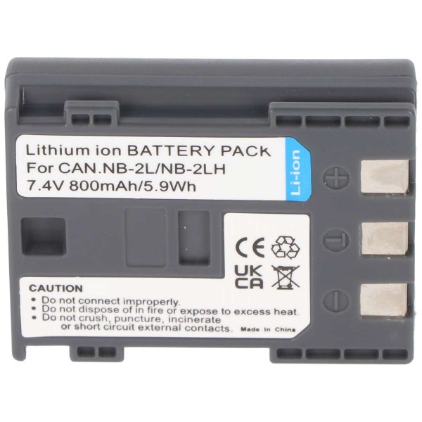 Batterie lithium-ion rechargeable Canon NB-2LH (7,4 V, 720 mAh) – Batterie Canon NB-2LH