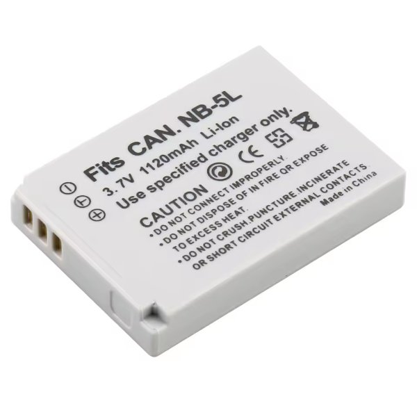 Batterie lithium-ion Canon NB-5L (3,7 V, 1 120 mAh) – Batterie Canon NB-5L