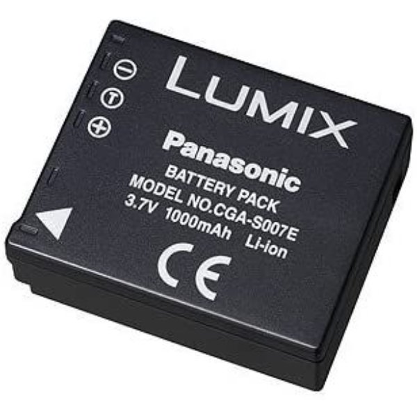 Batterie lithium-ion Panasonic Lumix CGA-S007E (3,7 V, 970 mAh) – Batterie Panasonic Lumix CGA-S007E