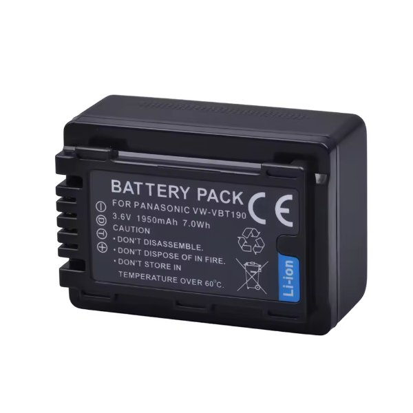 Batterie lithium-ion rechargeable Panasonic VW-VBK190 (3.6V) – Batterie Panasonic VW-VBT190