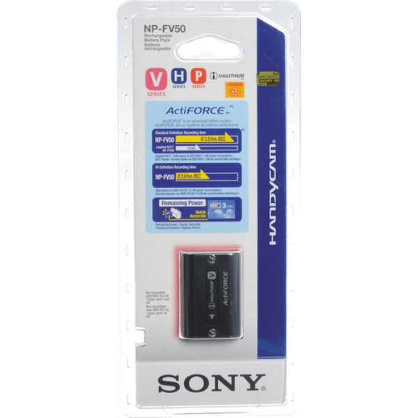 Batterie lithium-ion Sony NP-FV50 série V (980 mAh, 6,8-8,4 V) – Batterie Sony V NP-FV50