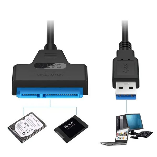 Câble Adaptateur USB 3.0 Vers SATA 2.5″ SSD-HDD – R SCAR RS-USBSATA