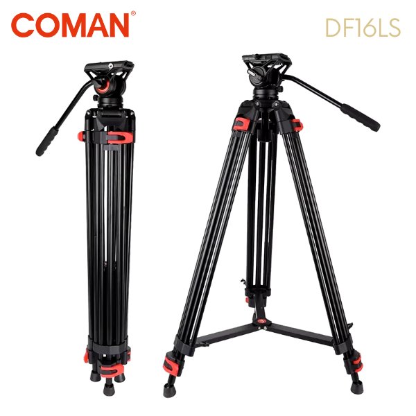 Trépied caméra professionnel DF16LS (nouvelle version) – COMAN DF16LS