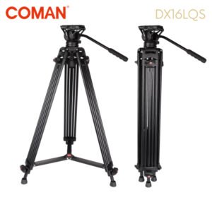 Trépied caméra professionnel en aluminium avec tête fluide Q5S – COMAN DX16LQ5S