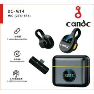 Kit de Micro cravate Sans Fil Candc Dual MIC (2 émetteurs + 1 récepteur) pour Spécial – Candc DC-M14
