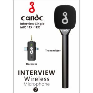 Micro Sans Fil Candc Single MIC (1 émetteurs + 1 récepteur) pour Spécial Interview & – Candc DC-T20