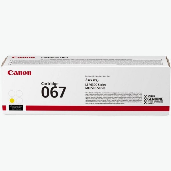 Toner Canon 067 Jaune (1 250 pages à 5%) – Canon 067 – Jaune (Original)