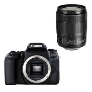 Reflex Numérique 24.2 MP – Ecran tactile orientable 3″ – Dual AF – Vidéo Full HD 60p – Canon EOS 77D + 18-135 IS USM