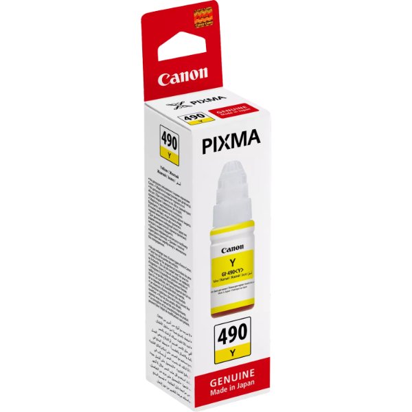 Encre Canon GI-490 Jaune – 70ml – Canon GI-490Y Jaune (GI490Y)
