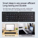 Mini clavier sans fil portable pliable et rechargeable, compatible Bluetooth pour – Clavier pliable Bluetooth B028T