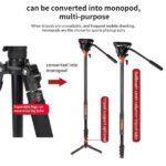 Monopode / Trépied caméra professionnel en aluminium avec tête fluide Q5S – COMAN DF06Q5S