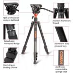 Monopode / Trépied caméra professionnel en aluminium avec tête fluide Q5S – COMAN DF06Q5S