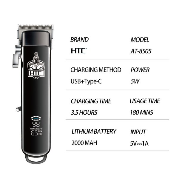Tondeuse sans fil rechargeable – HTC CT-8085